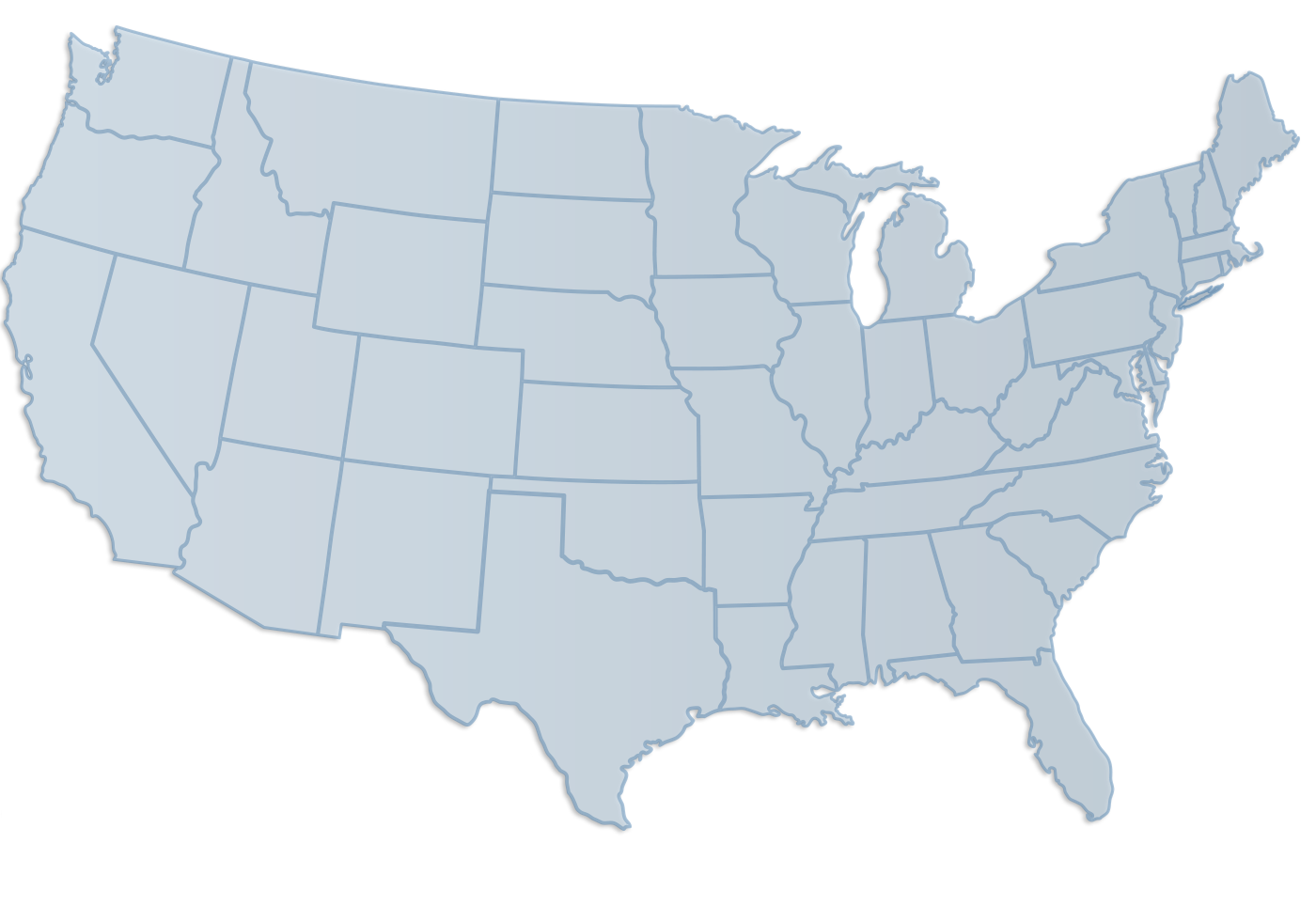 Map of the contiguous United States showing the location of NeoDefender's office in Orlando, Florida